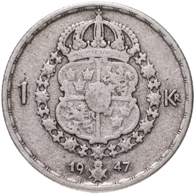 купить Швеция 1 крона (krona) 1947
