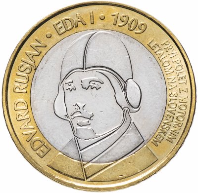 купить Словения 3 евро 2009 "100 лет первому авиаполету"