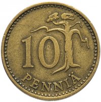 Купить Финляндия 10 пенни (pennia) 1963-1982