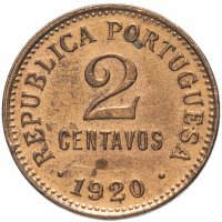 Купить Португалия 2 сентаво (centavos) 1920