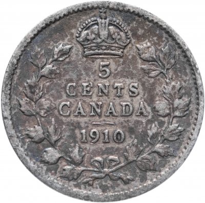 купить Канада 5 центов (cents) 1910