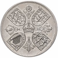 Купить Великобритания 5 шиллингов 1960 "Выставка в Нью-Йорке"