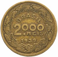 купить Бразилия 2000 рейс (reis) 1939