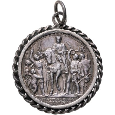купить Кулон с монетой Германия (Империя) 2 марки (mark) 1913 "100 лет объявлению войны против Франции"
