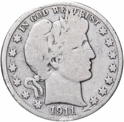 купить США 1/2 доллара (50 центов, half dollar) 1911 без знака монетного двора