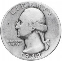 Купить США 1/4 доллара (25 центов) 1942