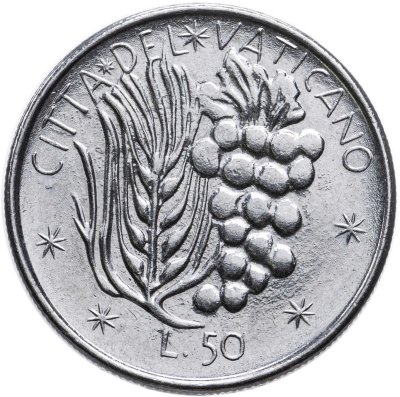 купить Ватикан 50 лир 1977