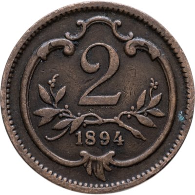 купить Австрия 2 геллера (heller) 1894