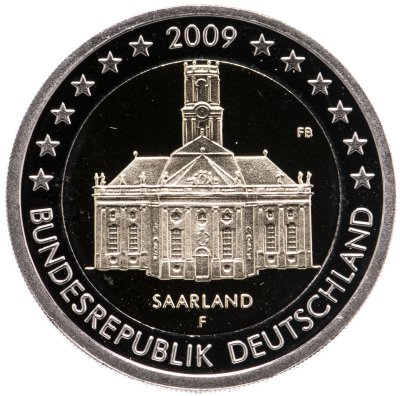 купить Германия 2 евро 2009 F "Федеральные земли Германии: Саар"