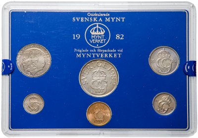 купить Швеция 1982 годовой набор из 6 монет в официальном пластике
