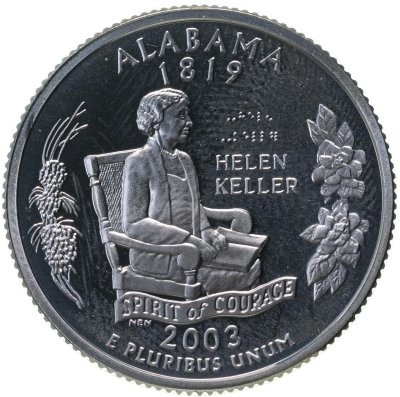 купить США 25 центов (квотер, 1/4 доллара, quarter dollar) 2003 S Proof Алабама (Alabama)