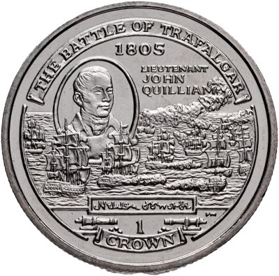 купить Остров Мэн 1 крона (crown) 2004 "200 лет Трафальгарскому сражению - Лейтенант Джон Квиллиам"