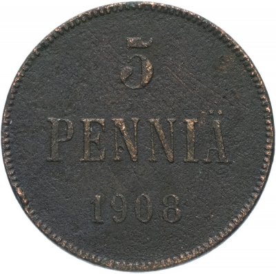 купить 5 пенни (pennia) 1908