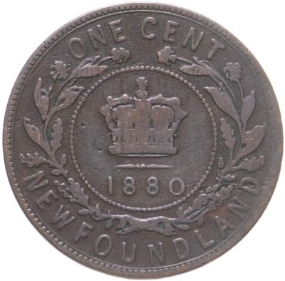 купить Ньюфаундленд 1 цент (cent) 1880
