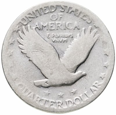 купить США 25 центов (квотер, 1/4 доллара, quarter dollar) 1929 Standing Liberty Quarter Без отметки монетного двора