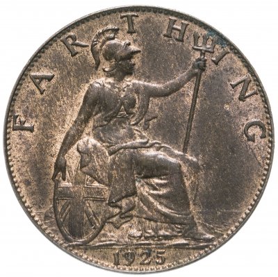 купить Великобритания 1 фартинг (farthing) 1925