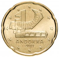 купить Андорра 20 центов (cents) 2019