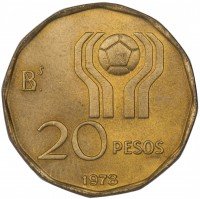Купить Аргентина 20 песо 1978 Чемпионат мира по футболу 1978