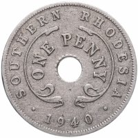 Купить Южная Родезия 1 пенни (penny) 1940