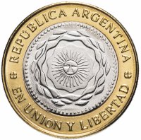 Купить Аргентина 2 песо (pesos) 2016