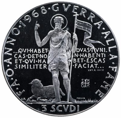 купить Мальтийский орден 3 скудо 1968 "ФАО"