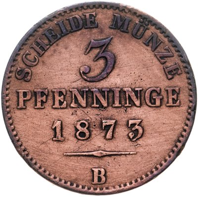 купить Германия, Пруссия 3 пфеннига 1873
