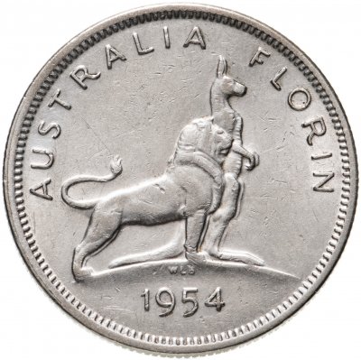 купить Австралия 1 флорин 1954 "Визит королевы Елизаветы II в Австралию"