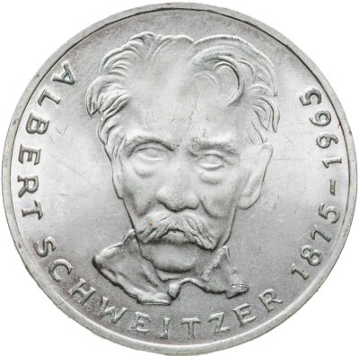 купить Германия 5 марок (deutsche mark) 1975 100 лет со дня рождения Альберта Швейцера