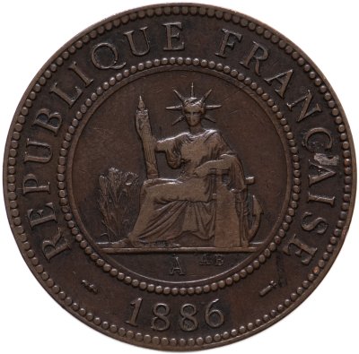 купить Французский Индокитай 1 сантим (centime) 1886