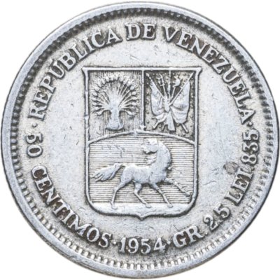 купить Венесуэла 50 сентимо (centimos) 1954
