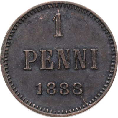 купить 1 пенни (penni) 1888 монета для Финляндии