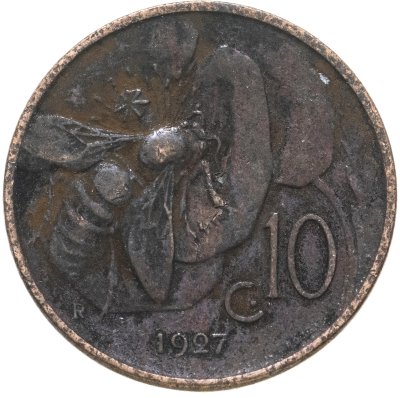 купить Италия 10 чентезимо 1927