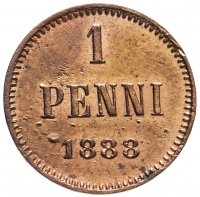 Купить Финляндия 1 пенни (penny) 1888