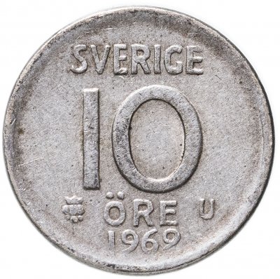 купить Швеция 10 эре (ore) 1969