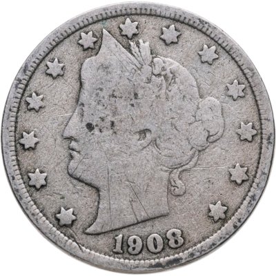 купить США 5 центов (cents) 1908 Liberty Nickel