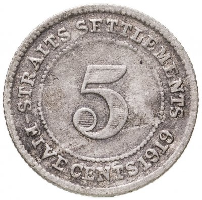 купить Стрейтс Сетлментс 5 центов (cents) 1919