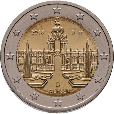 купить Германия 2 евро (euro) 2016 D "Федеральные земли Германии - Цвингер. Саксония"