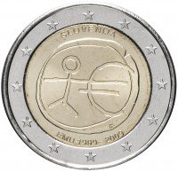 купить Словения 2 евро 2009 "10 лет Экономическому и валютному союзу"