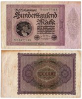купить Германия 100000 марок 1923 (Pick 83)