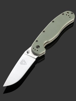 купить Складной нож Ontario RAT-1 Satin (ON8848OD), сталь AUS-8, рукоять Olive GRN