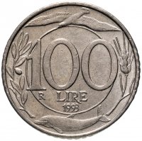 Купить Италия 100 лир 1993-2001