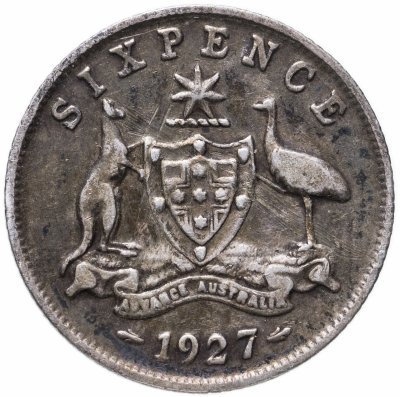 купить Австралия 6 пенсов (pence) 1927