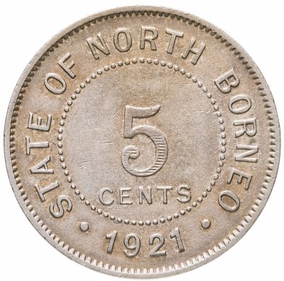 купить Британское Северное Борнео 5 центов (cents) 1921