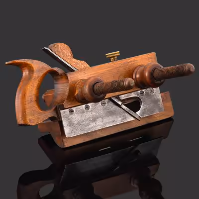 купить Рубанок для снятия фаски, The Auburn Tool Company, дерево, сталь, латунь, США, 1864-1893 гг.
