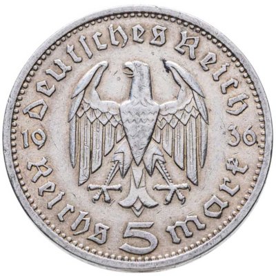 купить Германия, Третий Рейх 5 рейхсмарок (reichsmark) 1936 A Гинденбург, без свастики