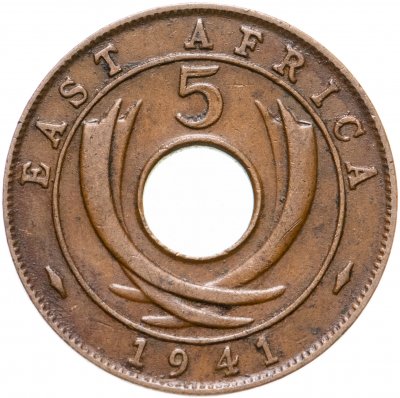 купить Британская Восточная Африка 5 центов (cents) 1941 I