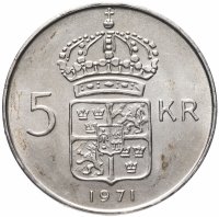 Купить Швеция 5 крон 1971
