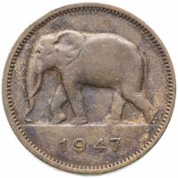 купить Бельгийское Конго 2 франка (francs) 1947