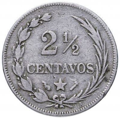 купить Доминикана 2 1\2 сентаво 1888