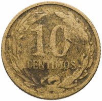 Купить Парагвай 10 сентимо (centimos) 1944 редкий год